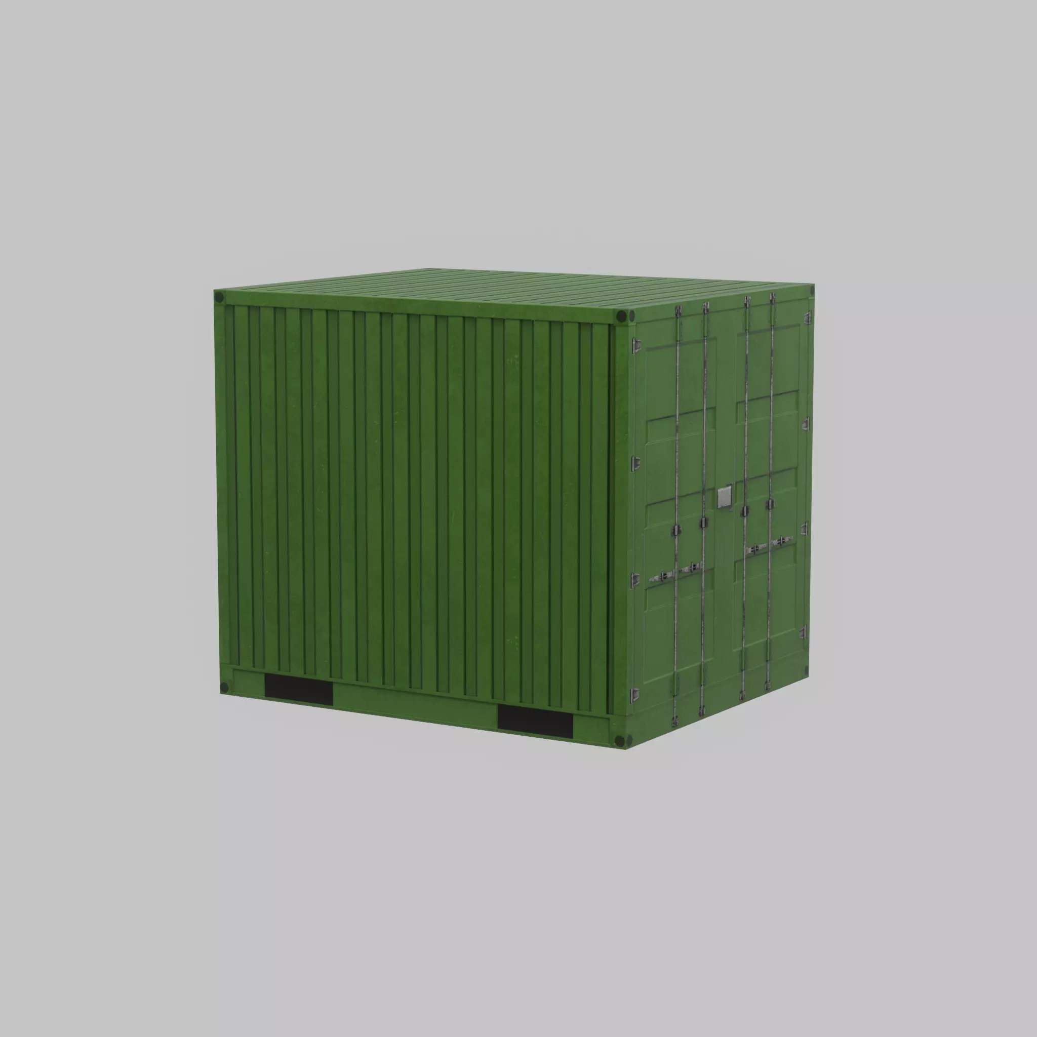 ISO-Container Yellow-Green 10ft Low-poly 3D model_67