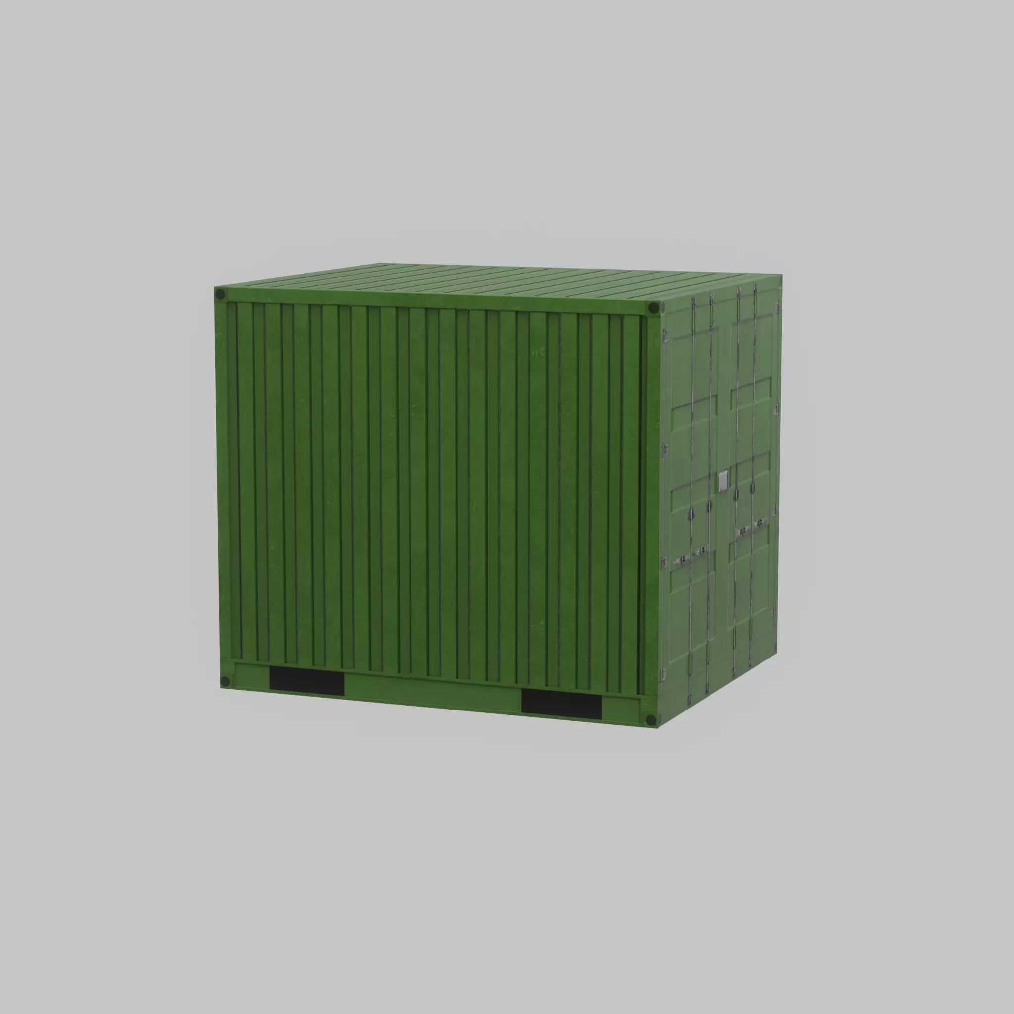 ISO-Container Yellow-Green 10ft Low-poly 3D model_55