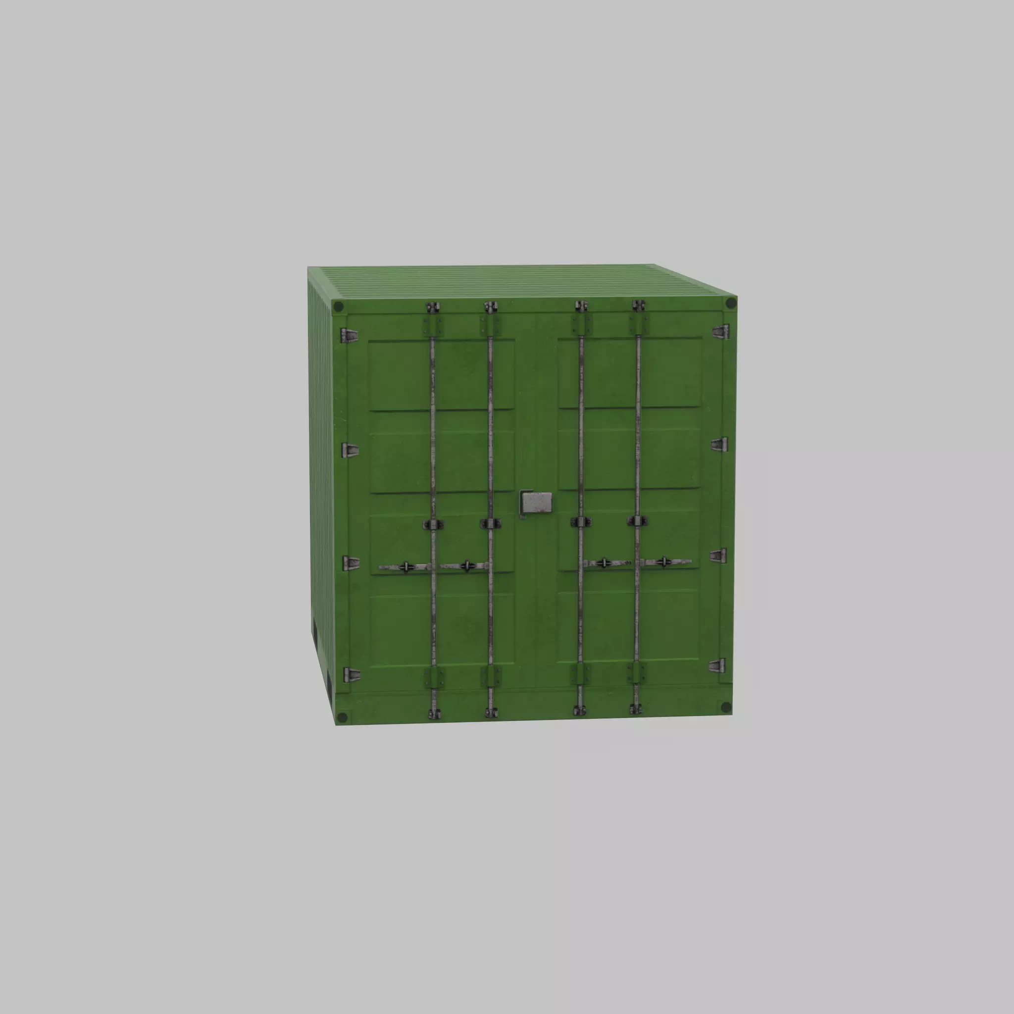 ISO-Container Yellow-Green 10ft Low-poly 3D model_49