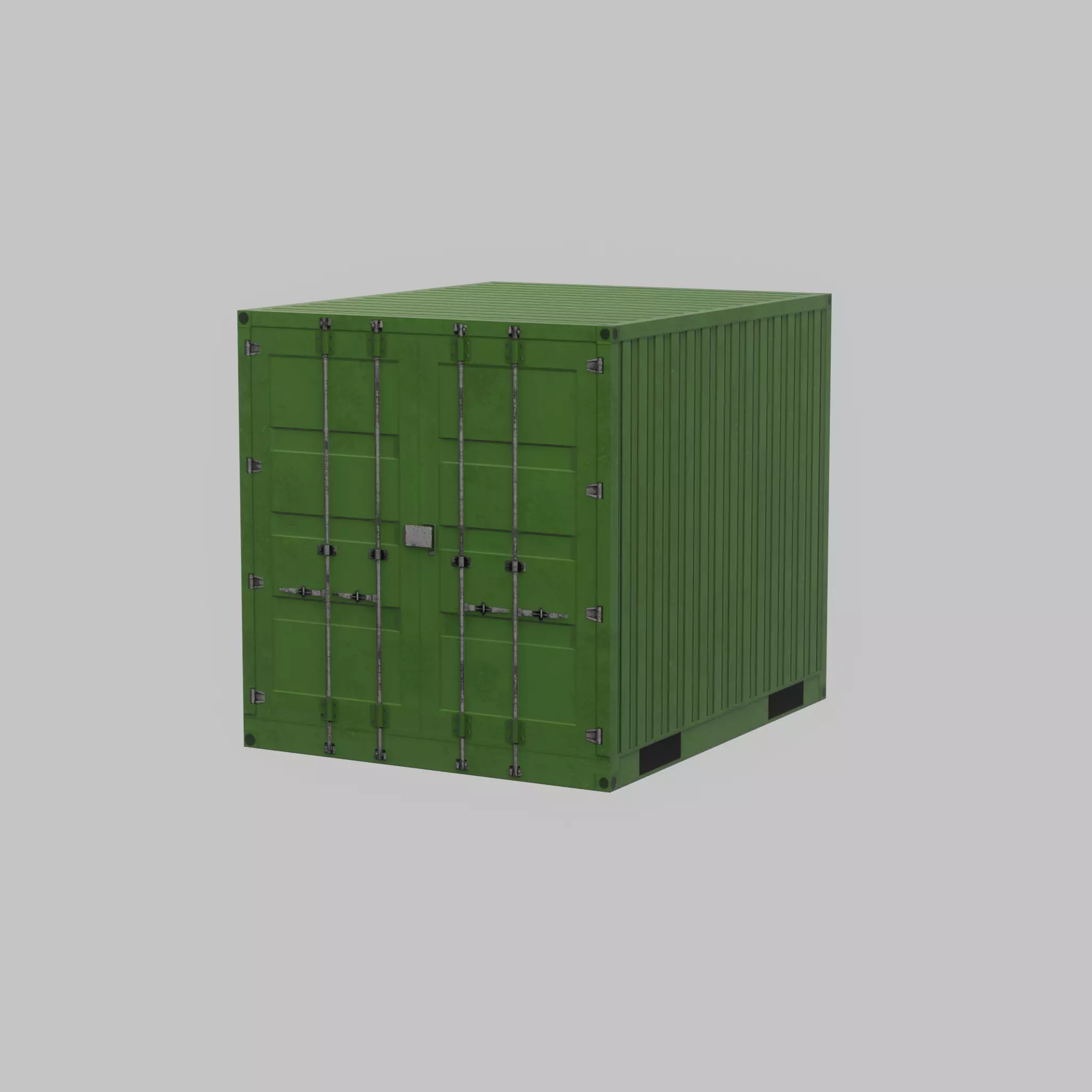 ISO-Container Yellow-Green 10ft Low-poly 3D model_29