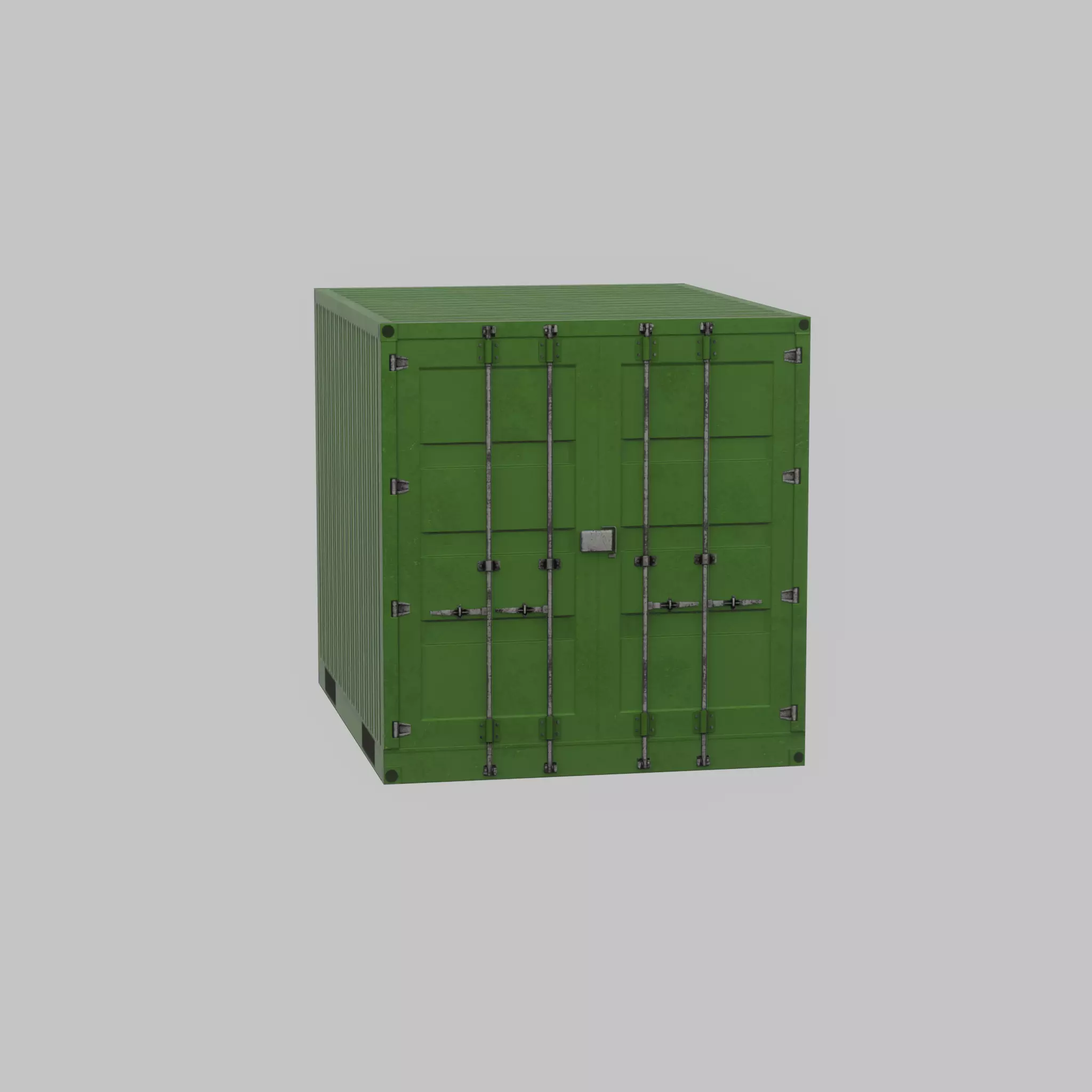 ISO-Container Yellow-Green 10ft Low-poly 3D model_24