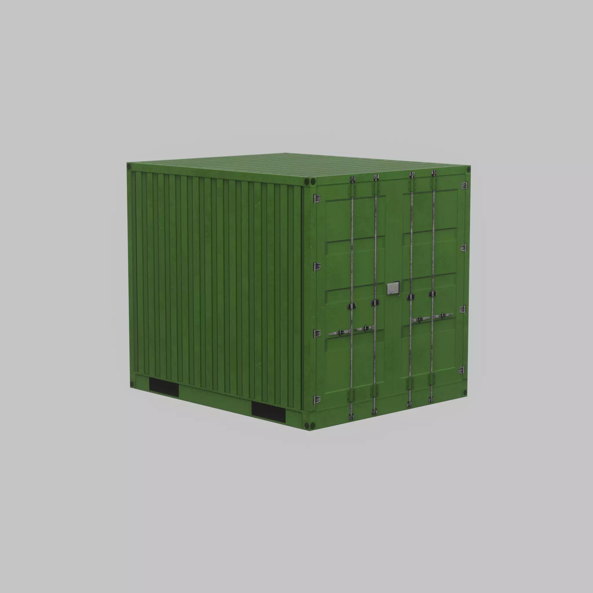ISO-Container Yellow-Green 10ft Low-poly 3D model_69