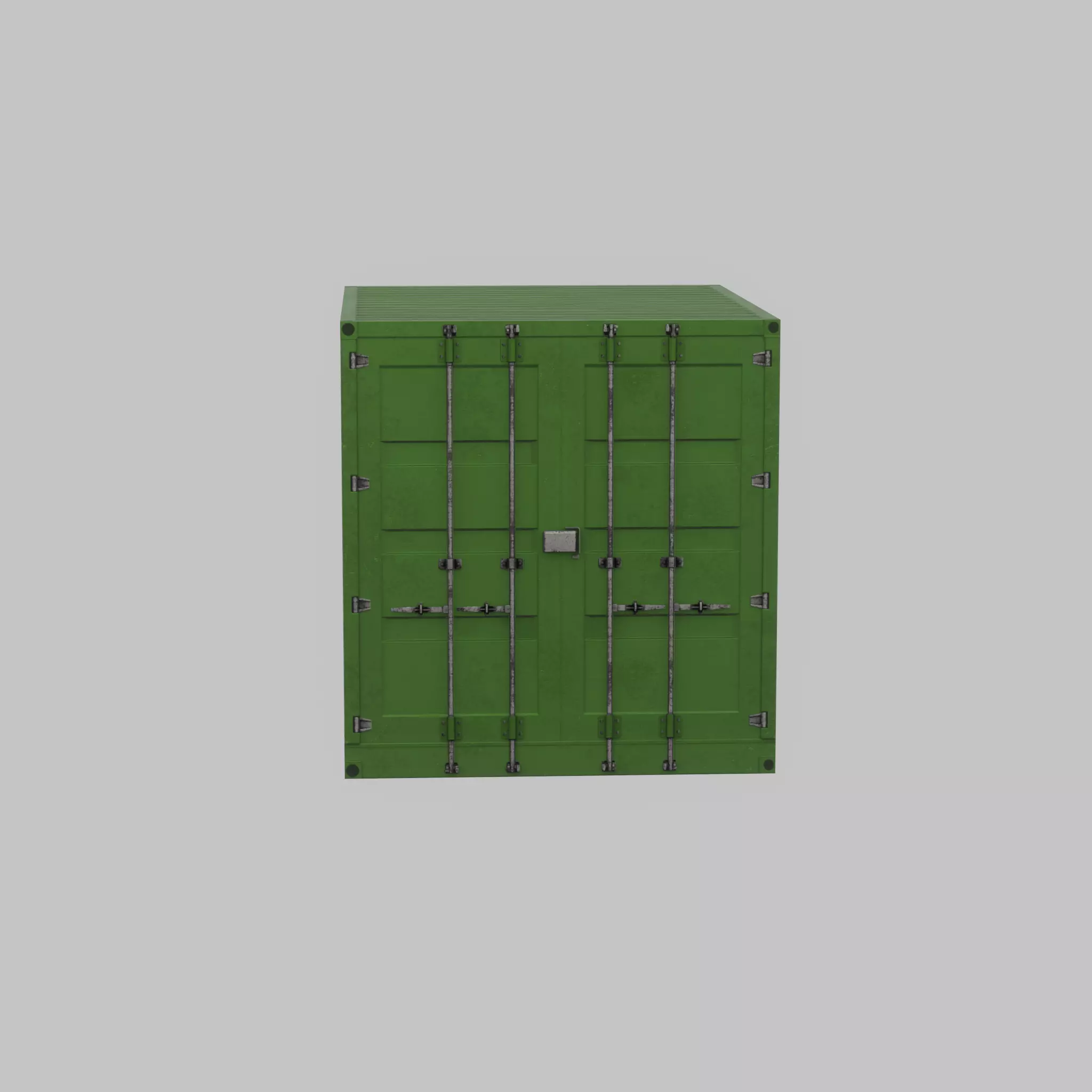 ISO-Container Yellow-Green 10ft Low-poly 3D model_25