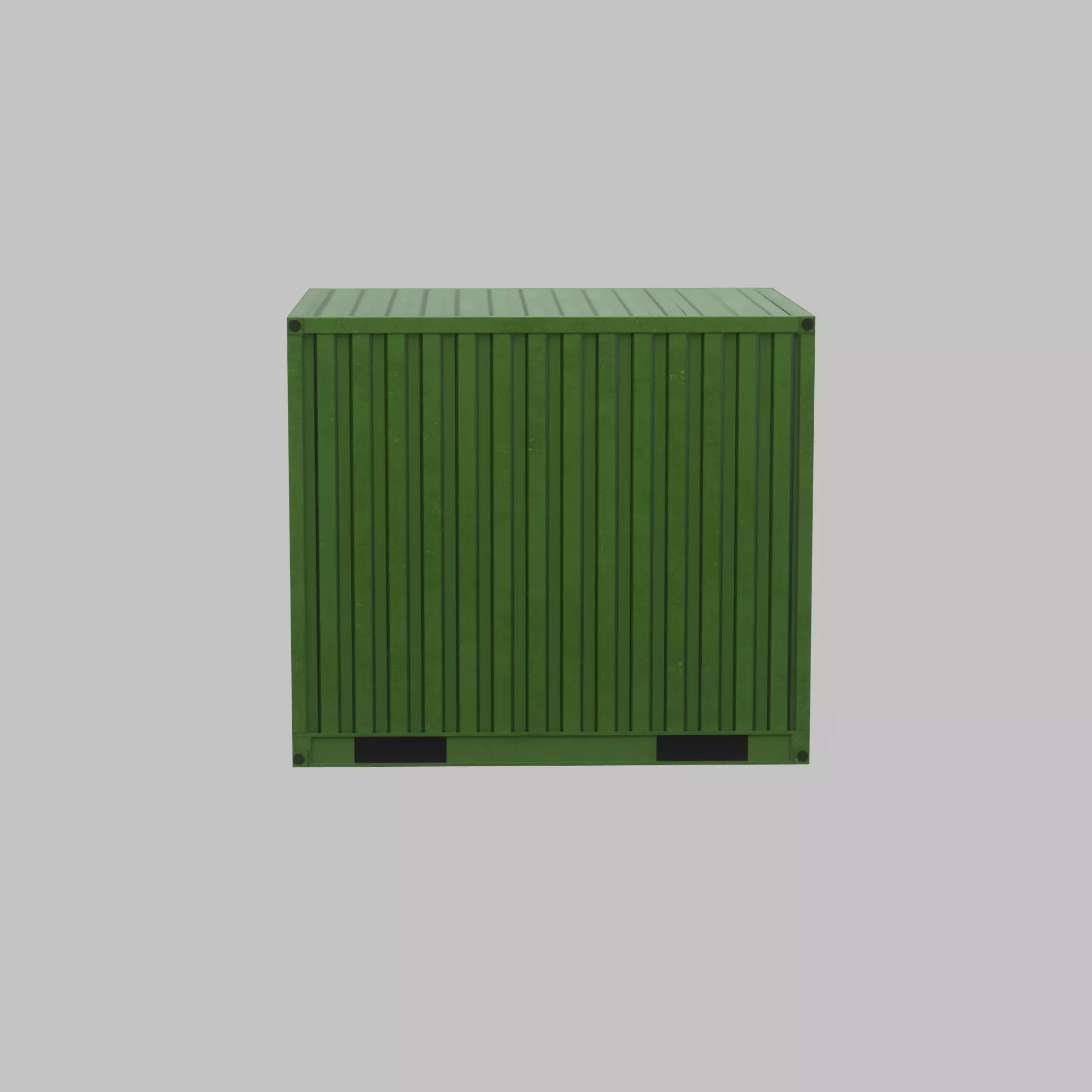 ISO-Container Yellow-Green 10ft Low-poly 3D model_22