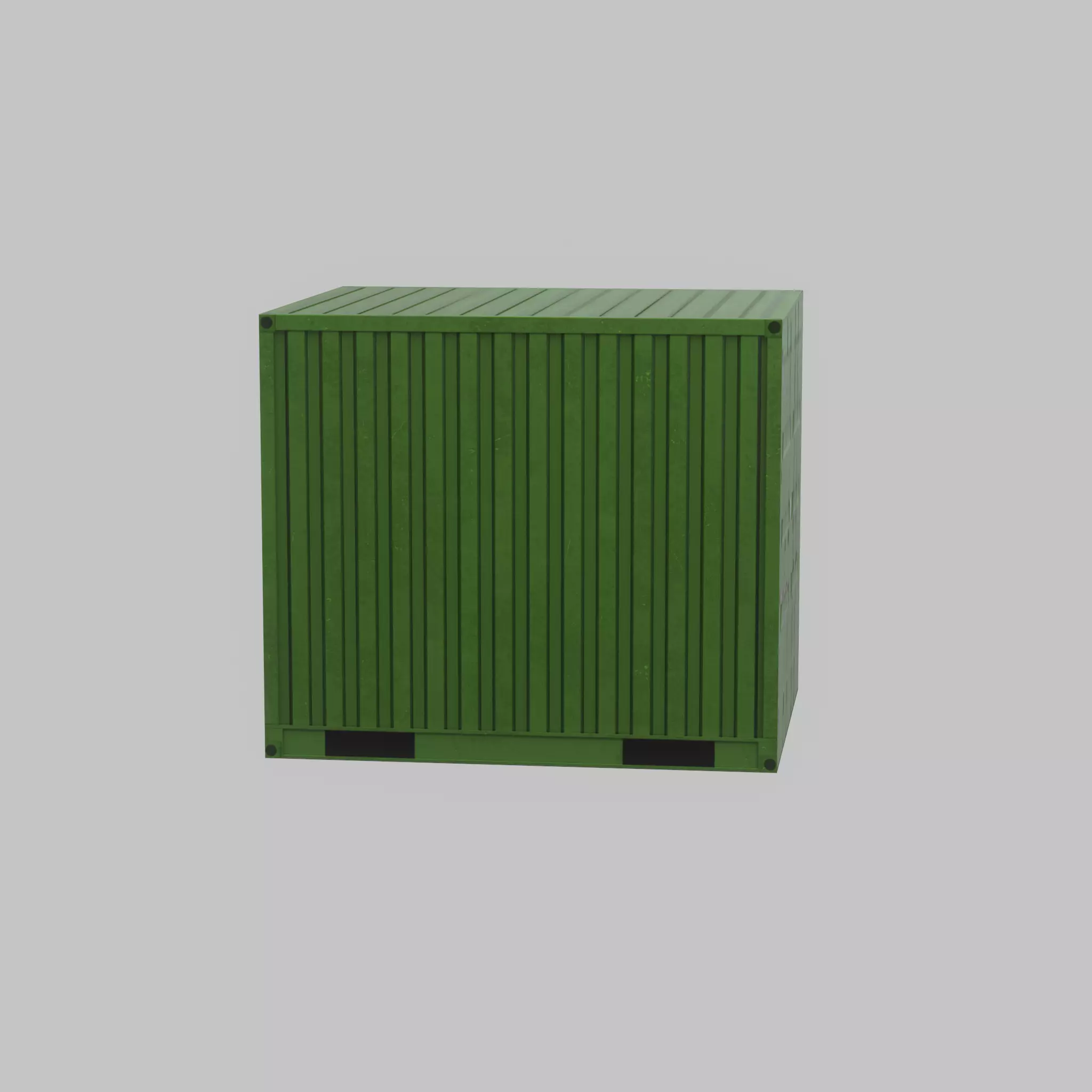 ISO-Container Yellow-Green 10ft Low-poly 3D model_63