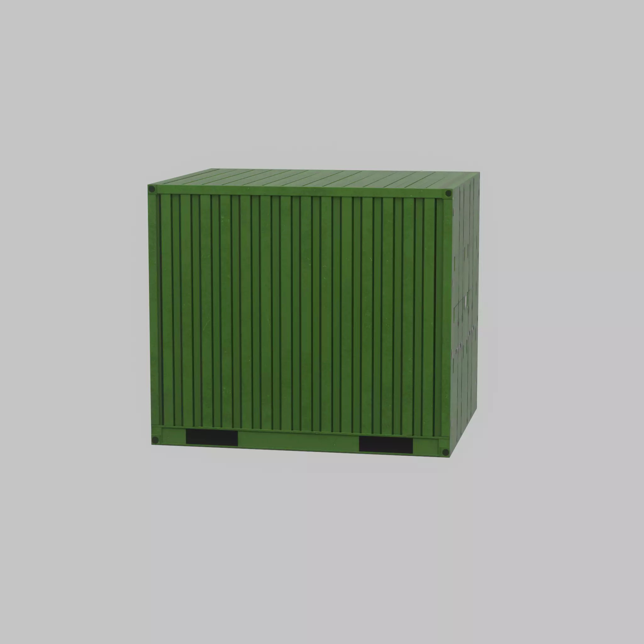 ISO-Container Yellow-Green 10ft Low-poly 3D model_39