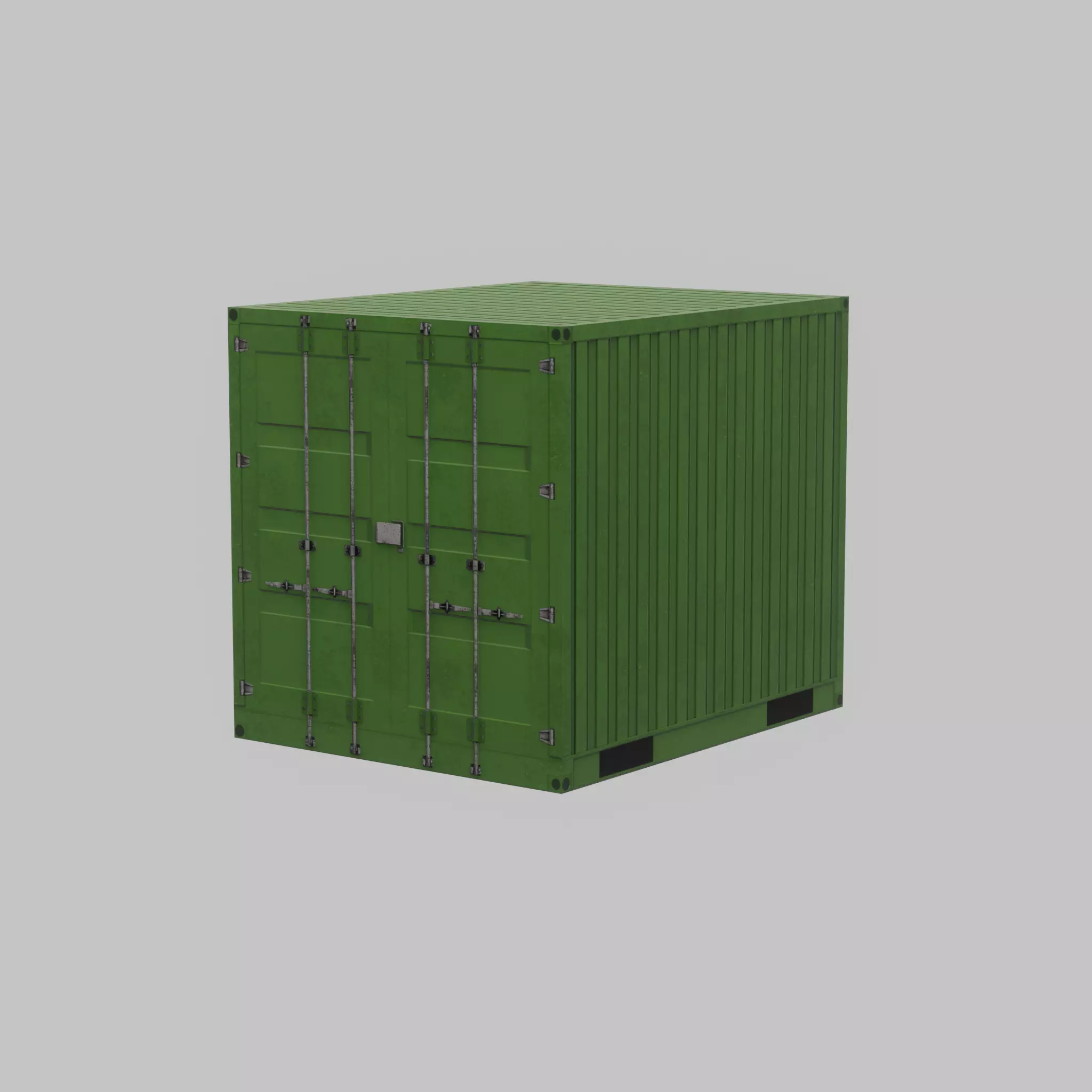 ISO-Container Yellow-Green 10ft Low-poly 3D model_30