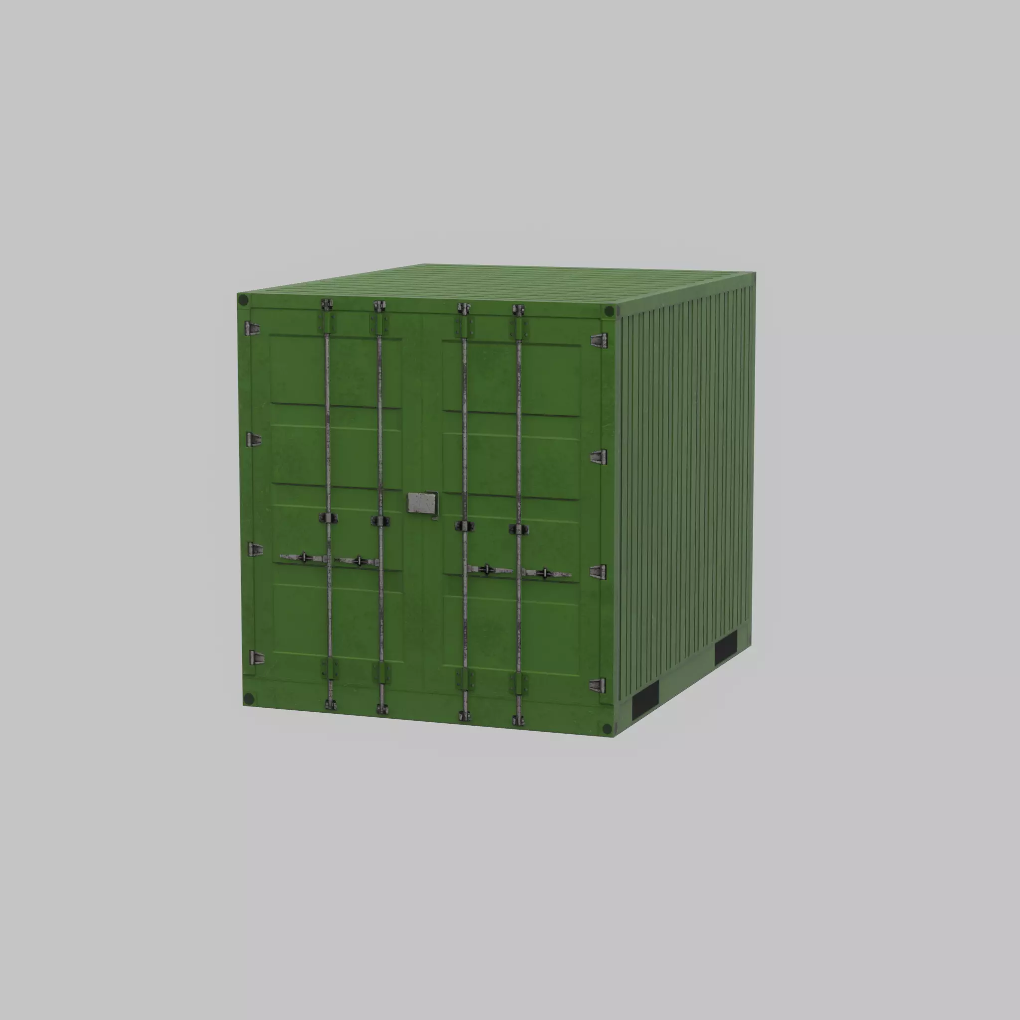 ISO-Container Yellow-Green 10ft Low-poly 3D model_28