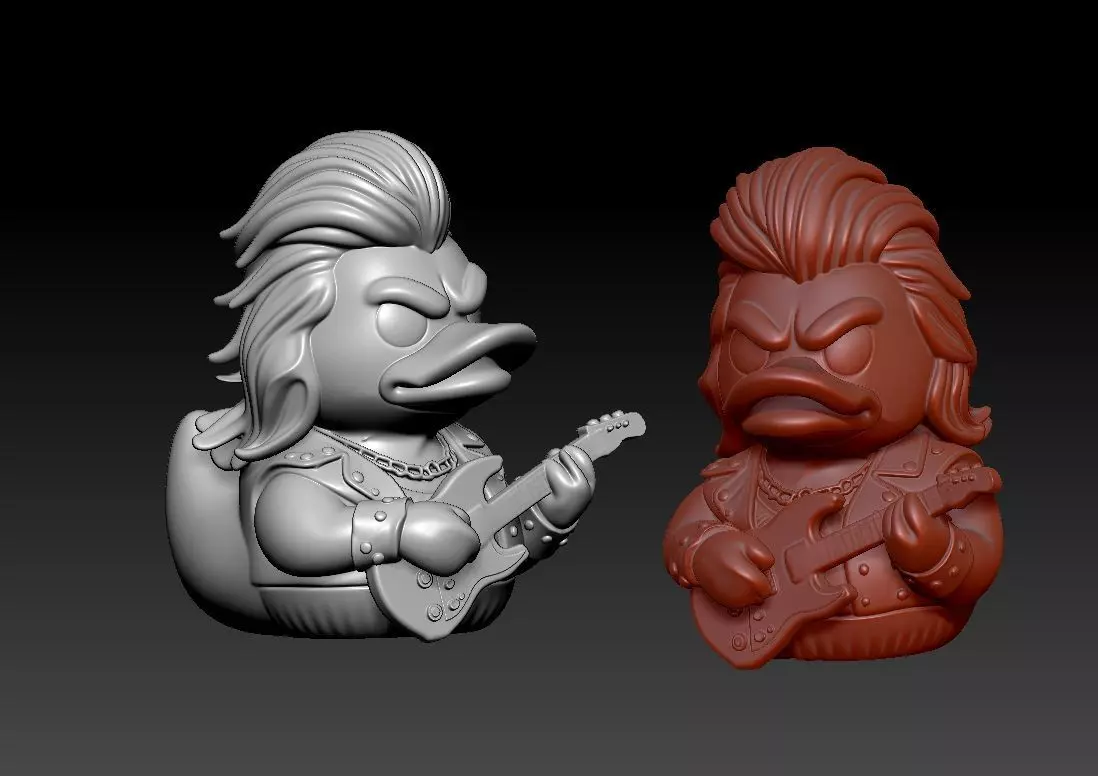 Rubber Duck - Rock singer statue - 3D print 3D print model_2