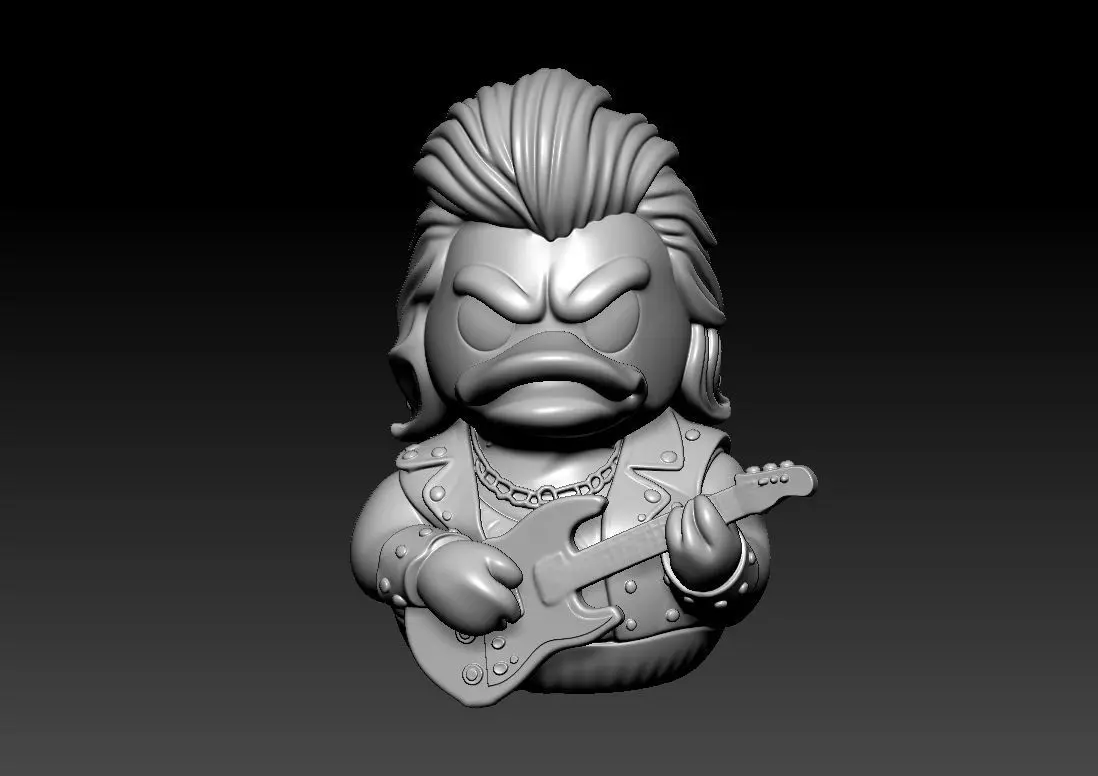 Rubber Duck - Rock singer statue - 3D print 3D print model_3