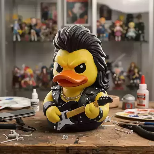 Rubber Duck - Rock singer statue - 3D print 3D print model