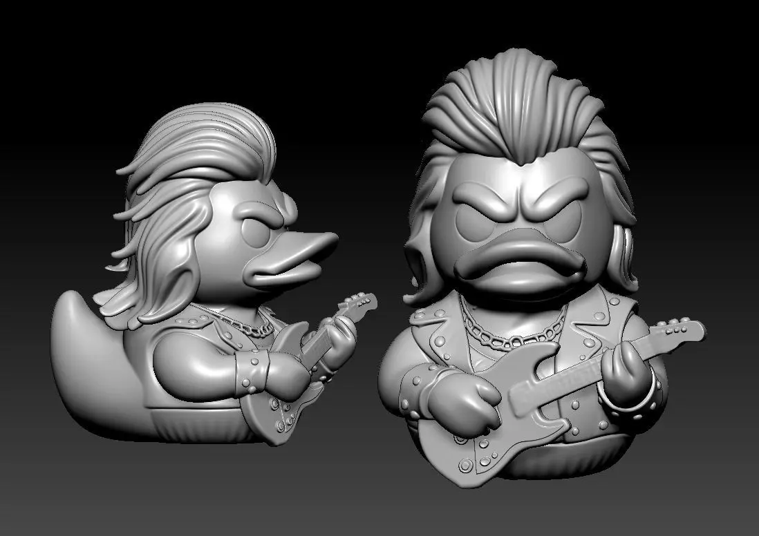 Rubber Duck - Rock singer statue - 3D print 3D print model_1