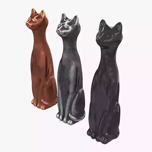Highest metal figurines of cats