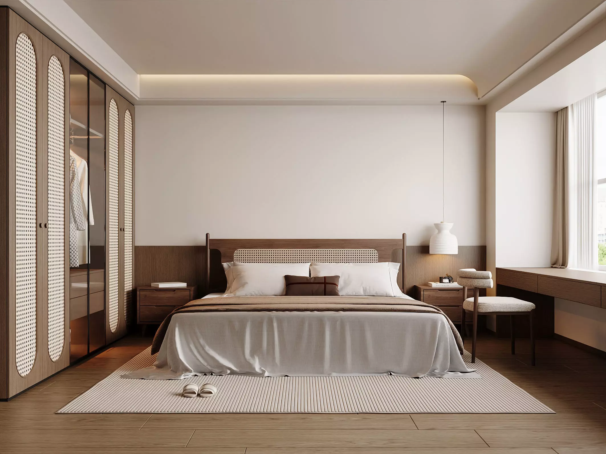 Japandi Minimal Bedroom 3D model