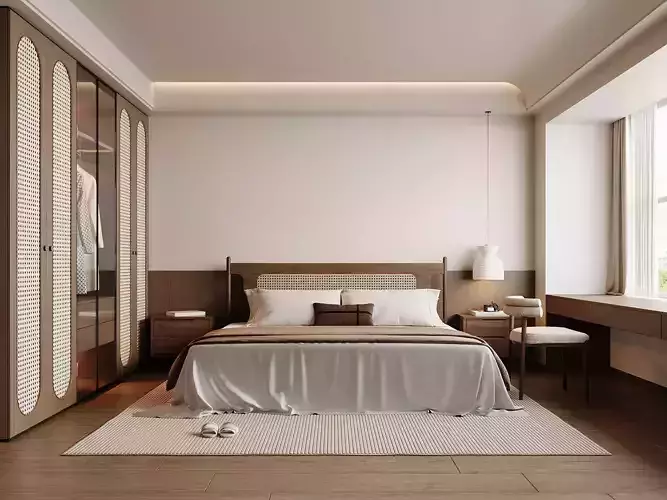 Japandi Minimal Bedroom