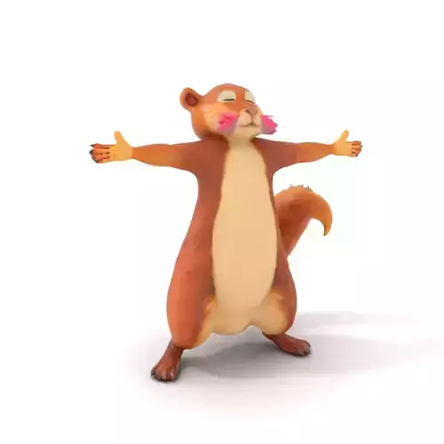 Cheerful Squirrel Character model pack Low-poly 3D model