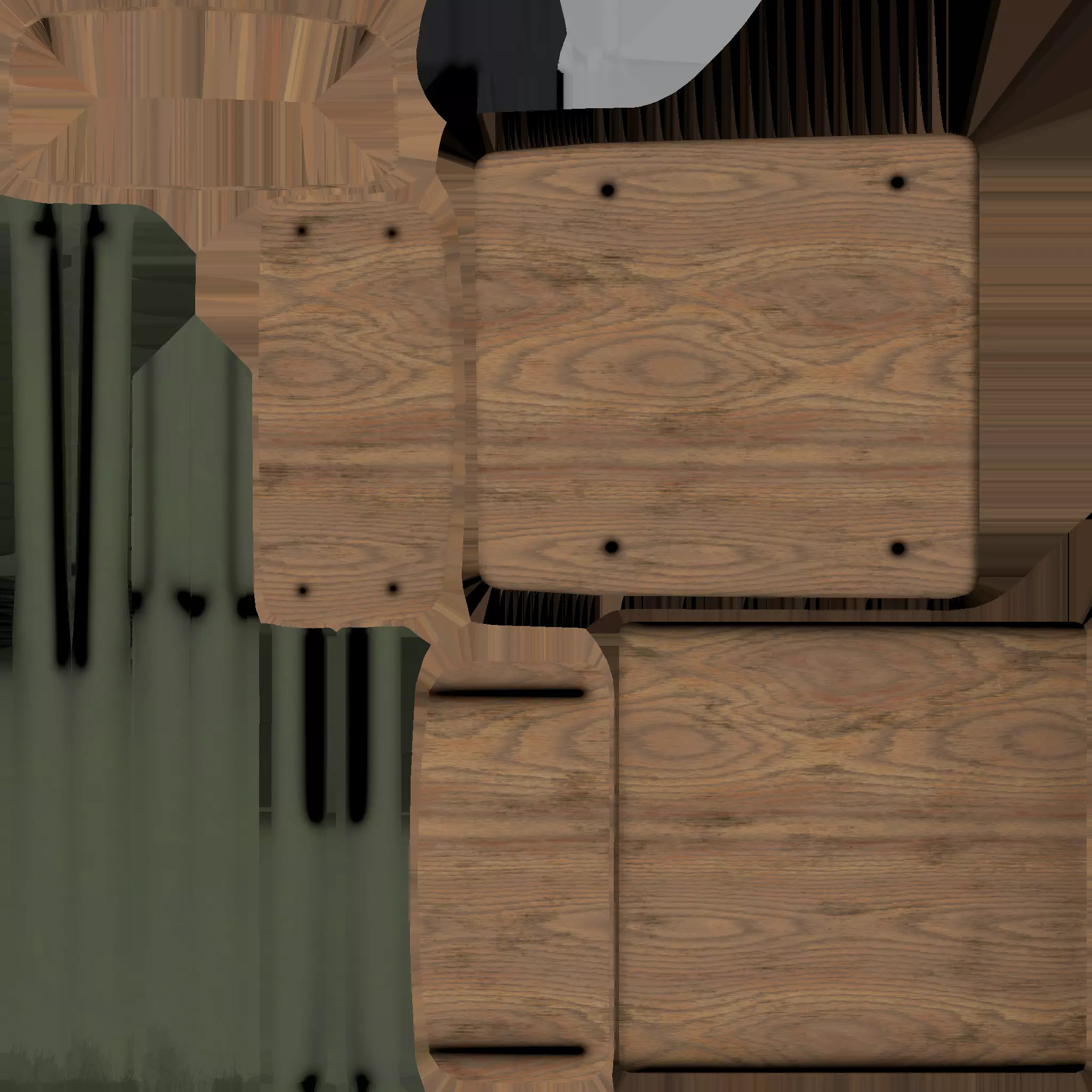 Simple Wooden Chair Free low-poly 3D model_7