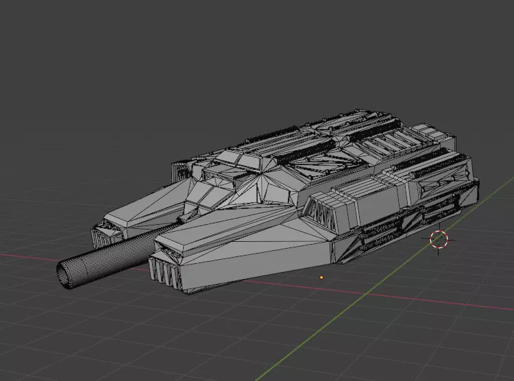 SciFi Hovertank DIY 3D Model for Space and Futuristic Projects Low-poly 3D model_0