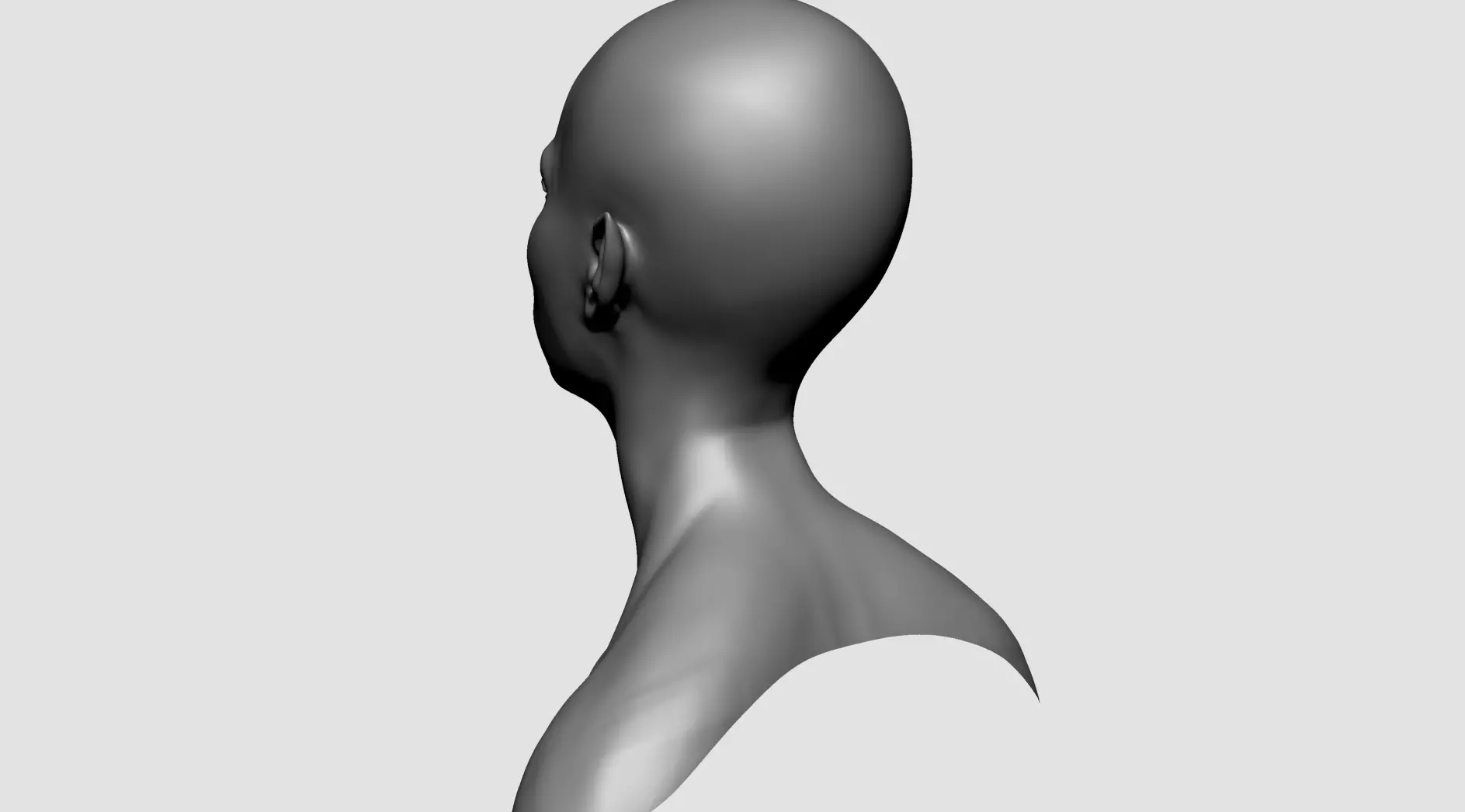 Female Head J 3D model_5
