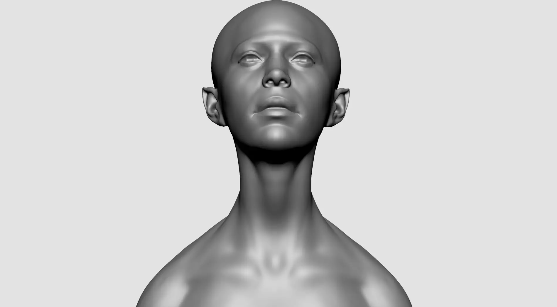 Female Head J 3D model_8