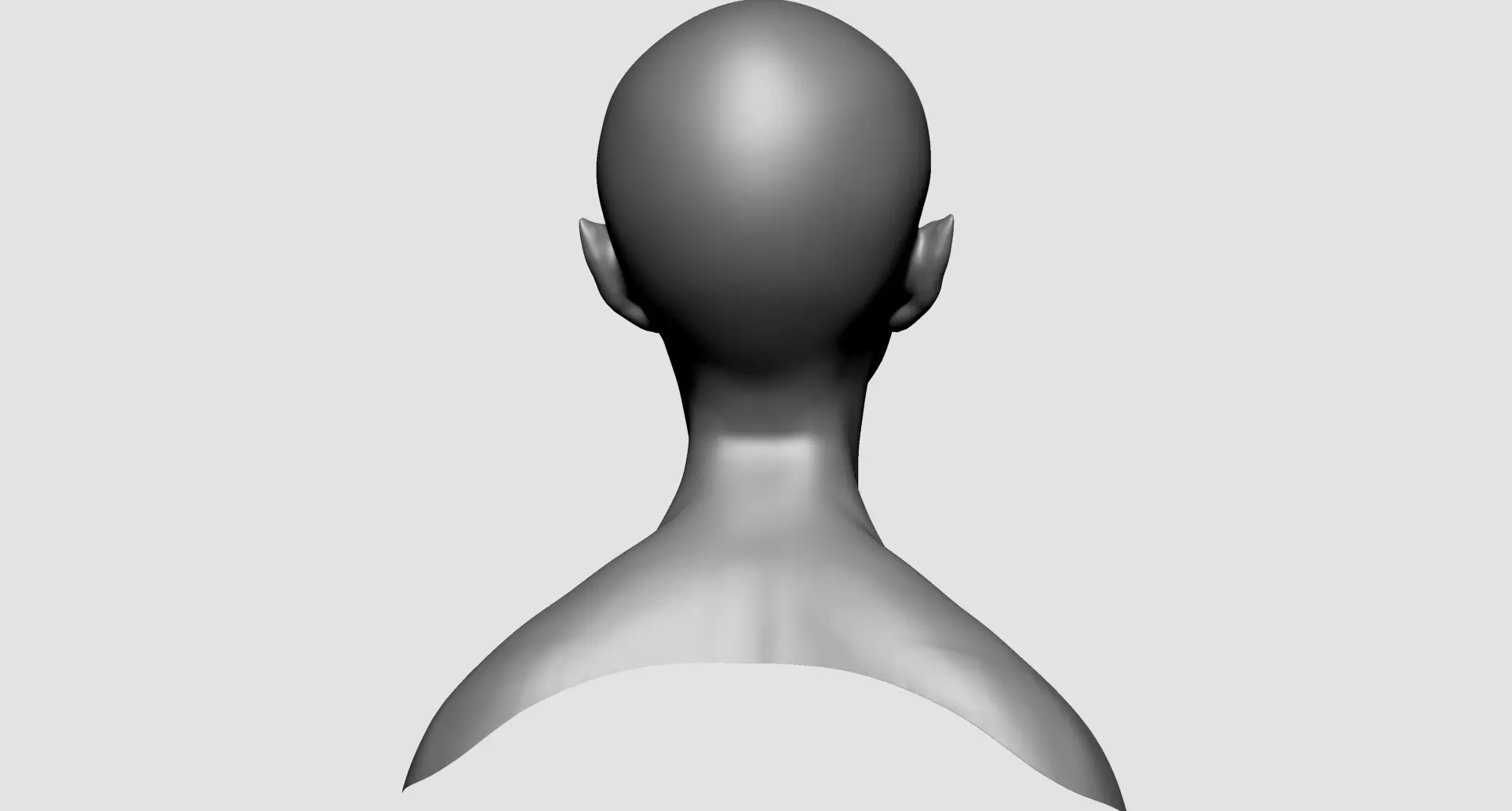 Female Head J 3D model_4