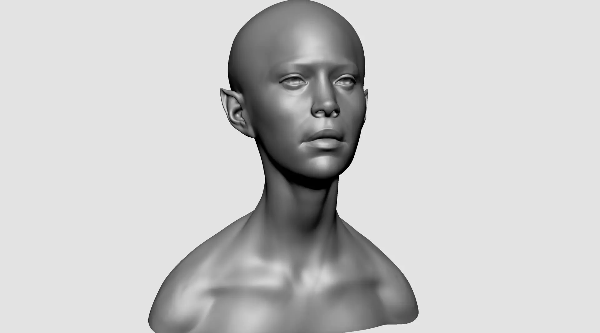 Female Head J 3D model_1