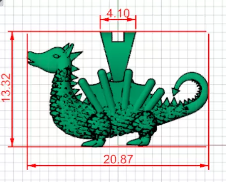 STL 3DM Textured Dragon Pendant model gp0493 3D print model_19