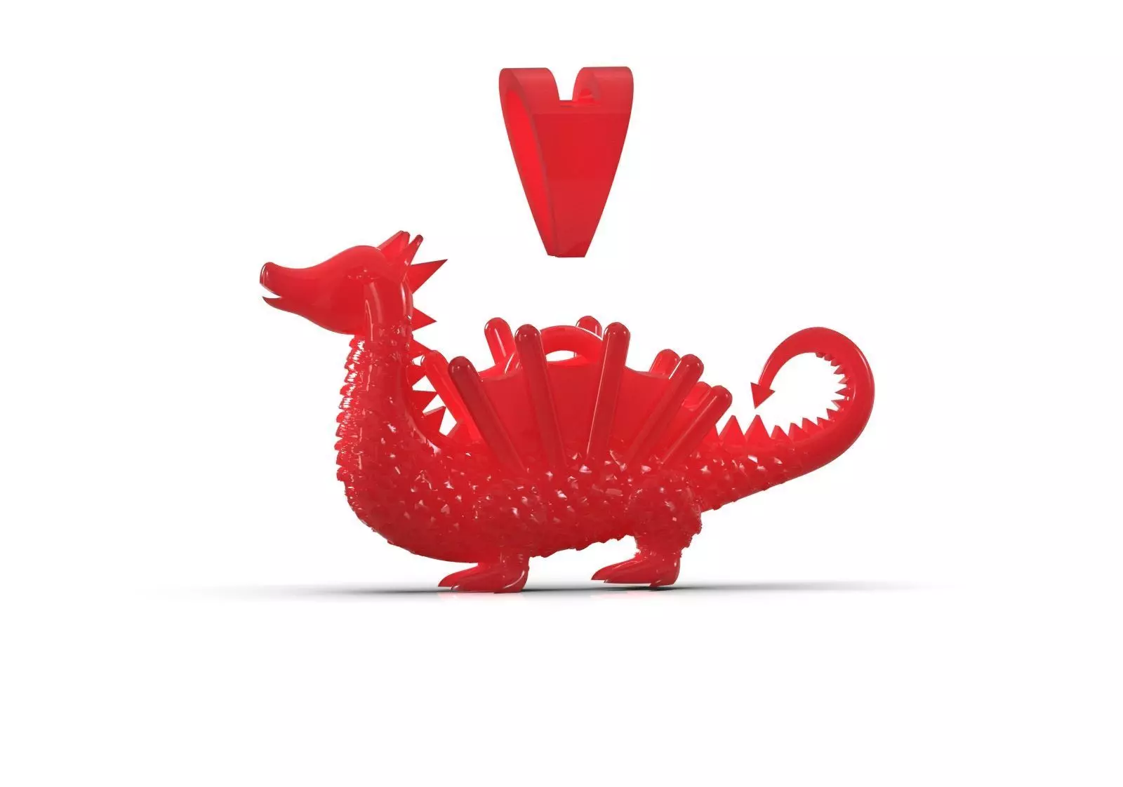 STL 3DM Textured Dragon Pendant model gp0493 3D print model_14