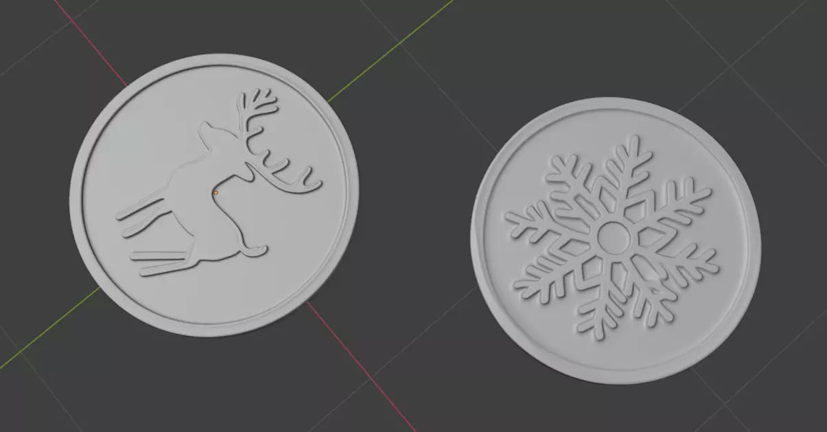 Christmas Coasters 3D print model_1