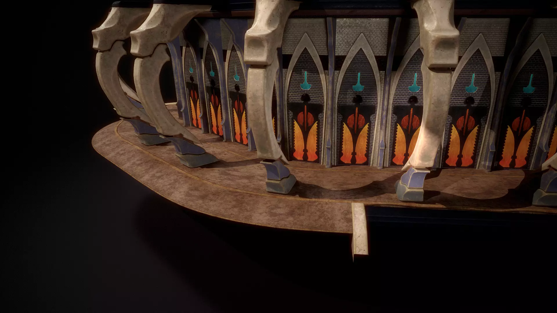 Building 3 Low-poly 3D model_4