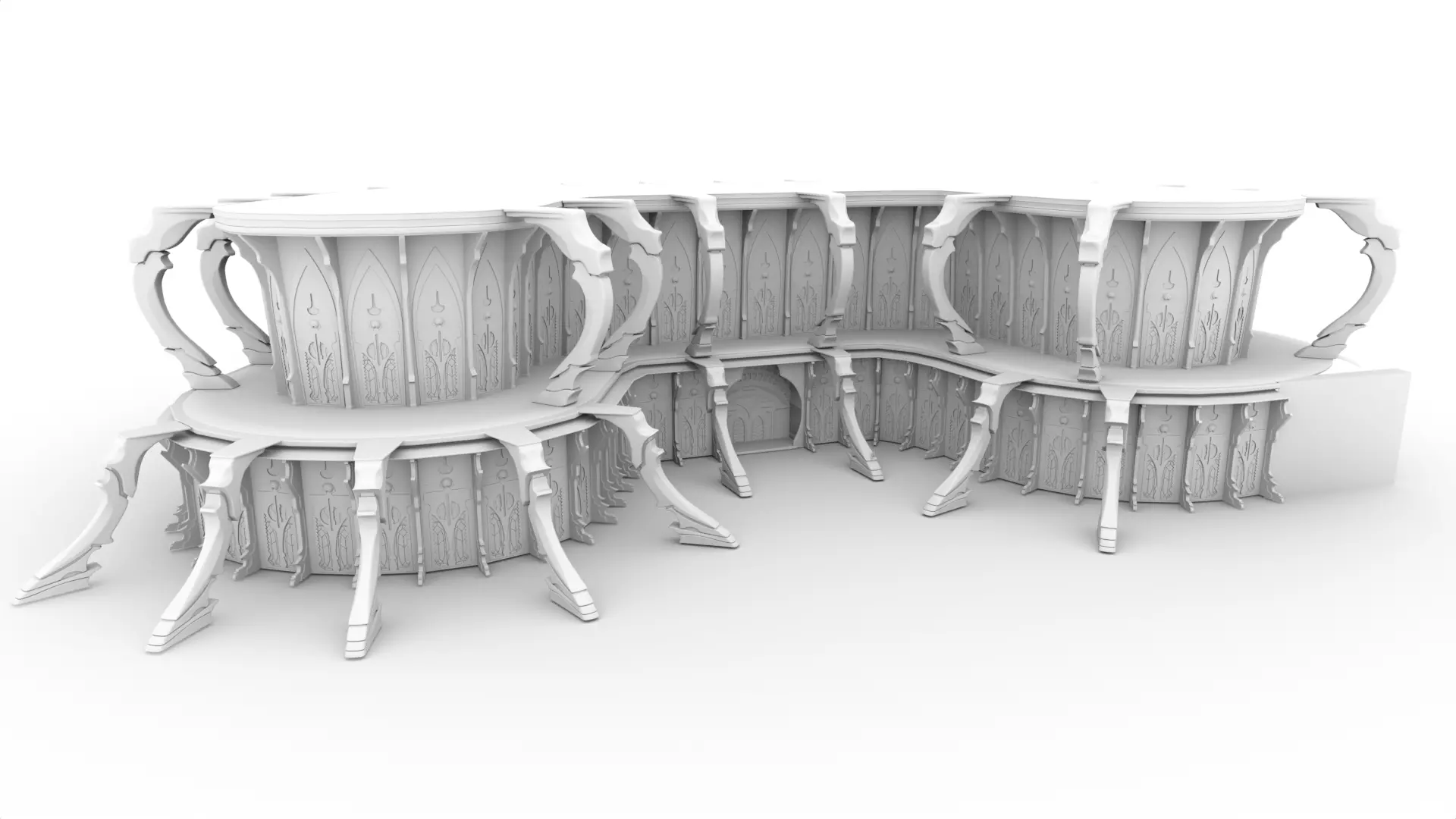 Building 3 Low-poly 3D model_9