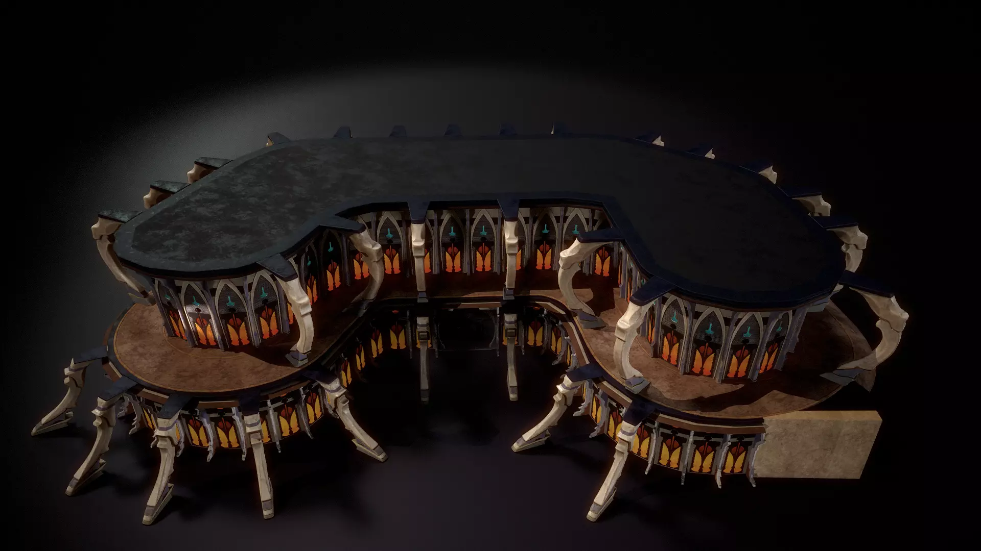 Building 3 Low-poly 3D model_0