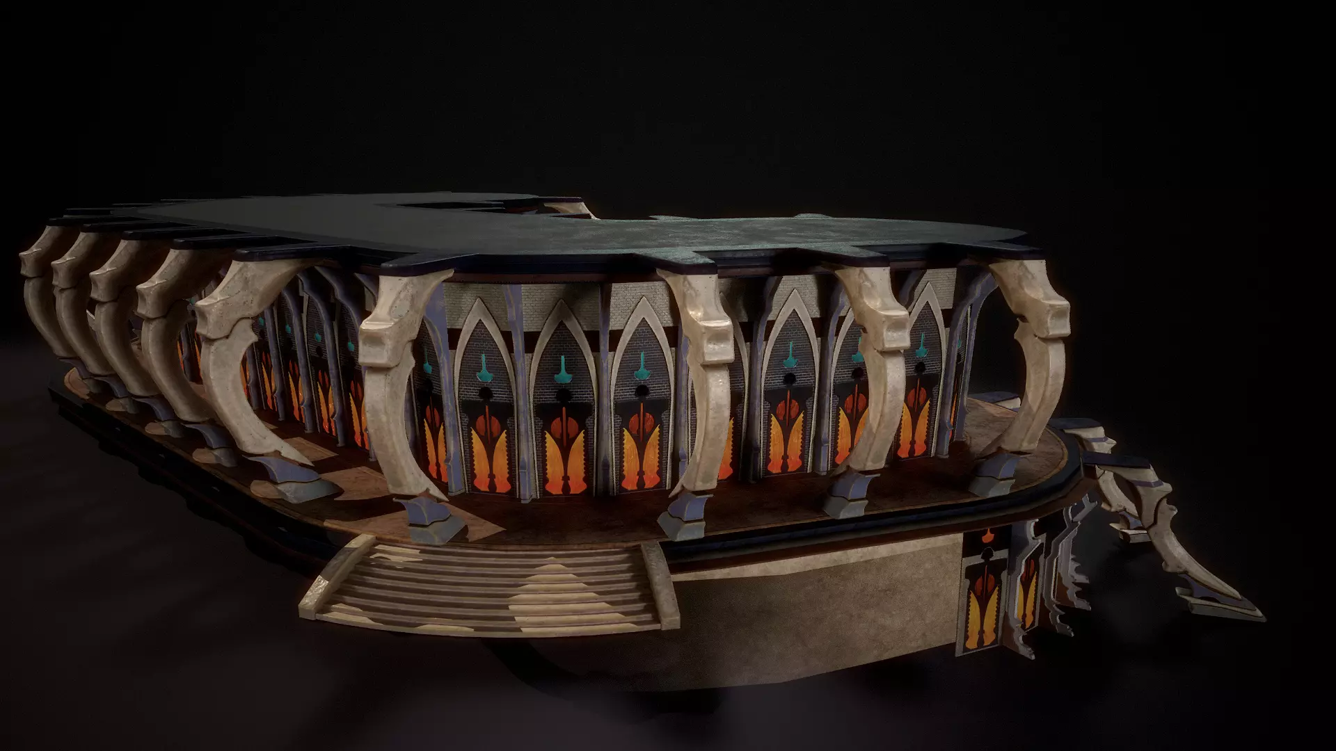 Building 3 Low-poly 3D model_2