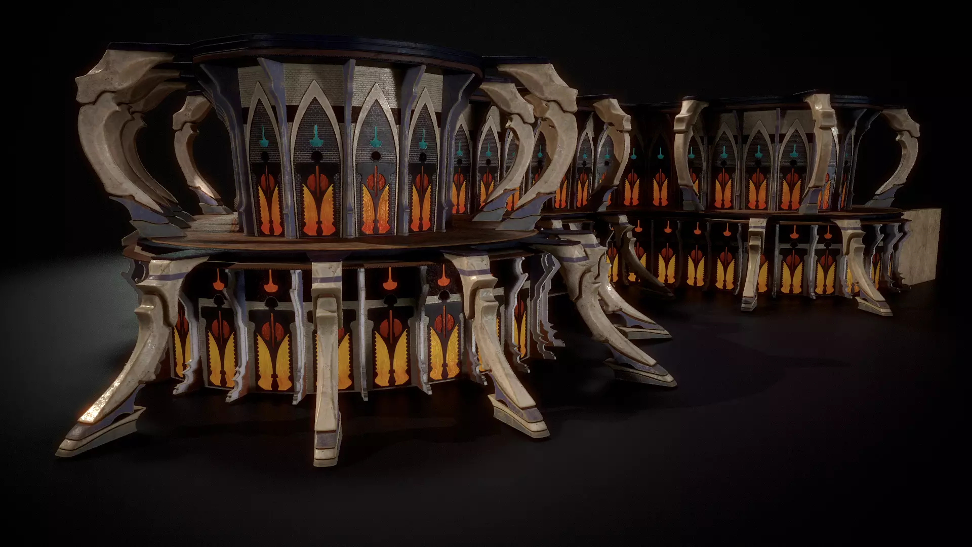 Building 3 Low-poly 3D model_1