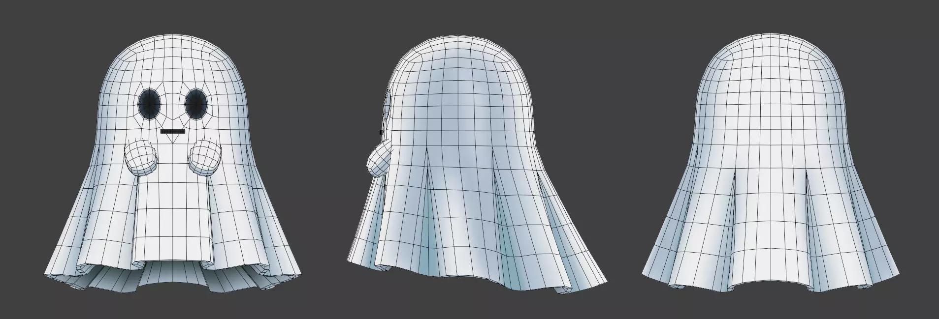 Cute Halloween Character Pack Low-poly 3D model_16