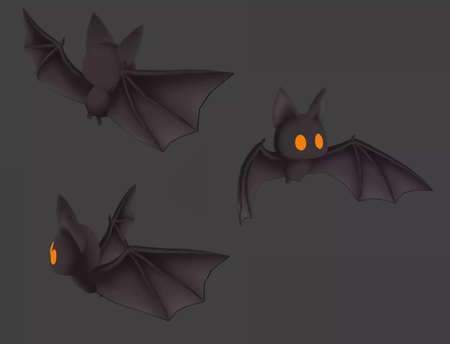 Cute Halloween Character Pack Low-poly 3D model_4
