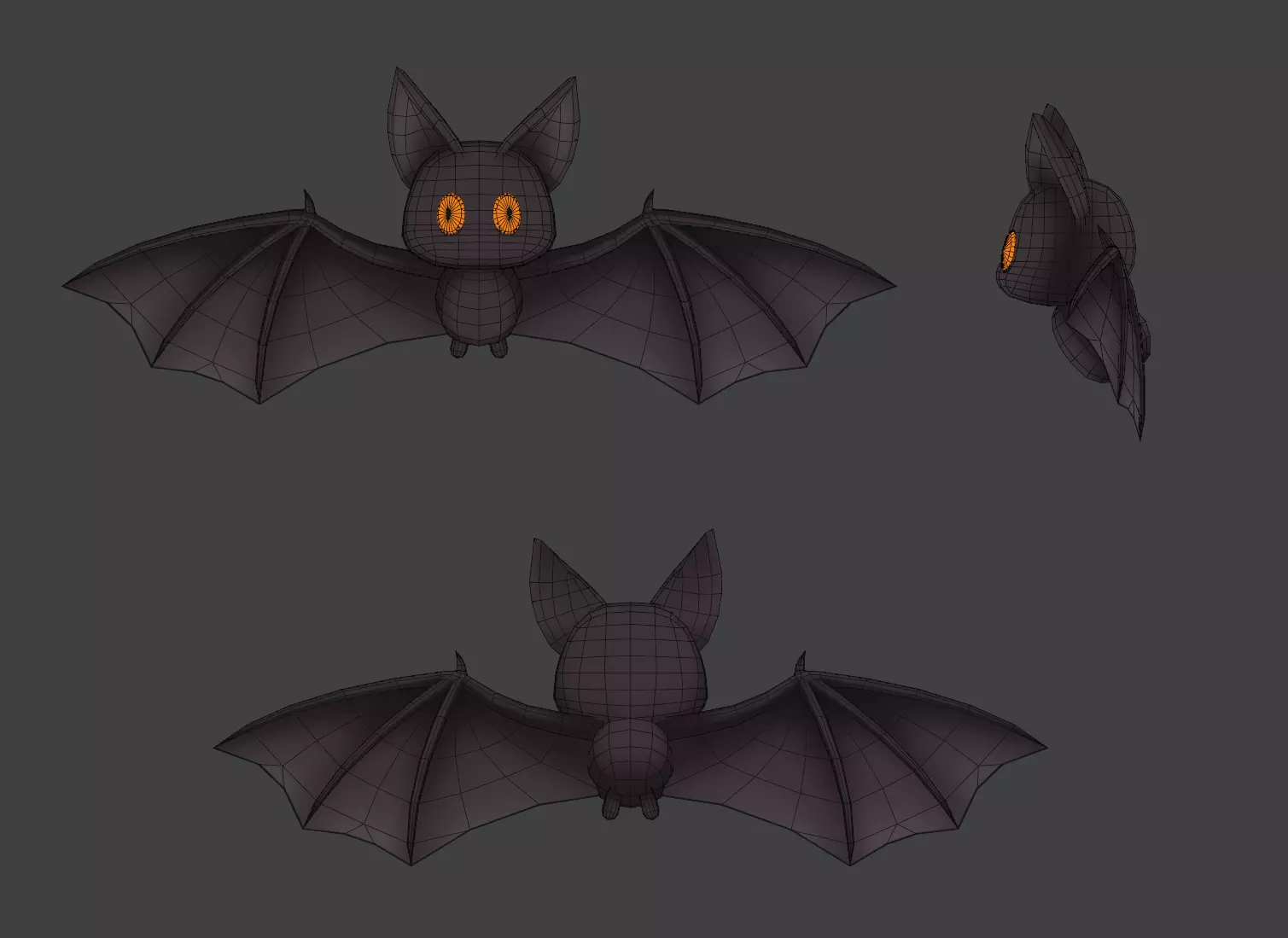 Cute Halloween Character Pack Low-poly 3D model_6