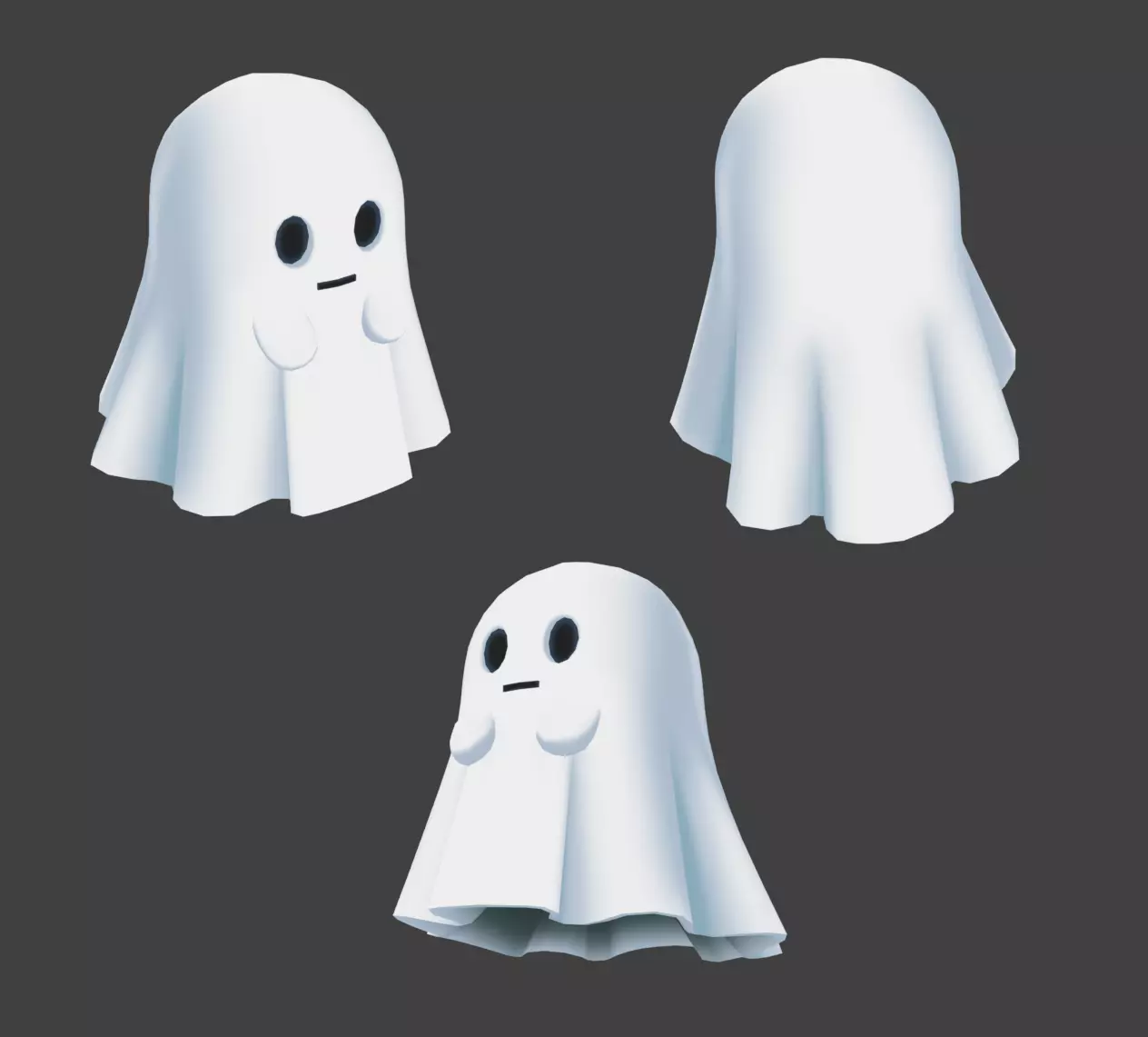 Cute Halloween Character Pack Low-poly 3D model_14