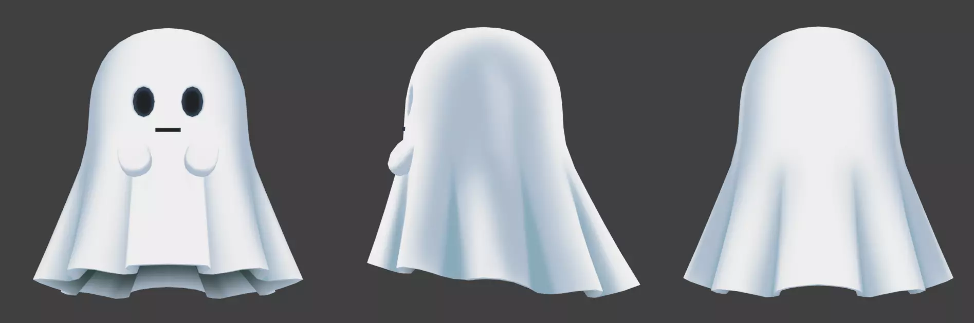 Cute Halloween Character Pack Low-poly 3D model_15