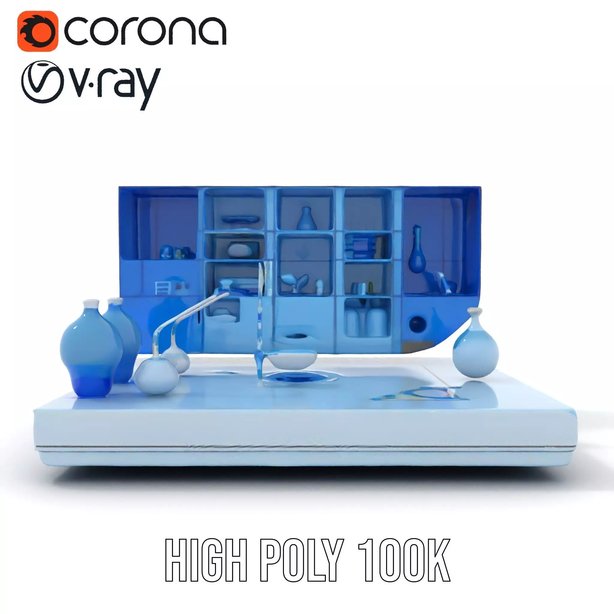 Scientific Laboratory Glassware model pack Low-poly 3D model_24