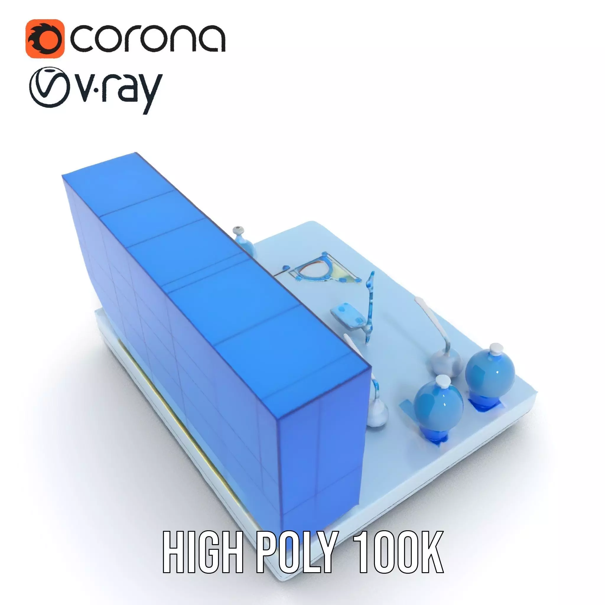 Scientific Laboratory Glassware model pack Low-poly 3D model_21