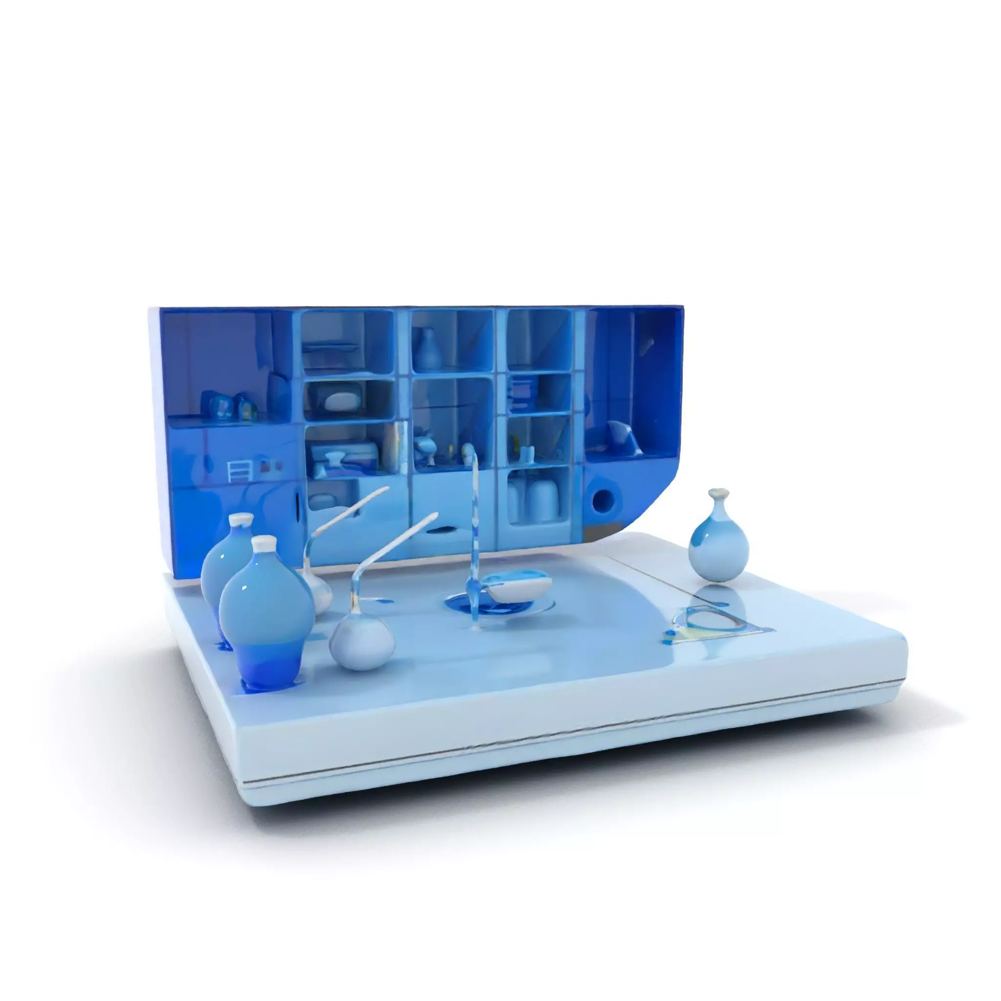 Scientific Laboratory Glassware model pack Low-poly 3D model_0
