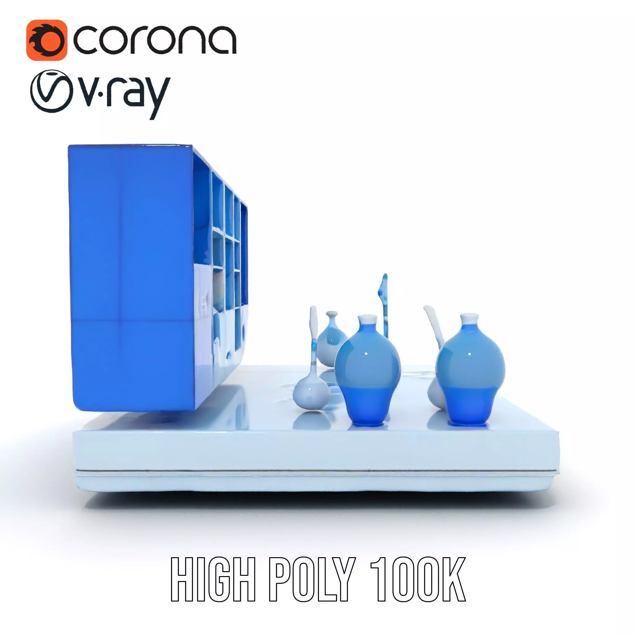 Scientific Laboratory Glassware model pack Low-poly 3D model_33