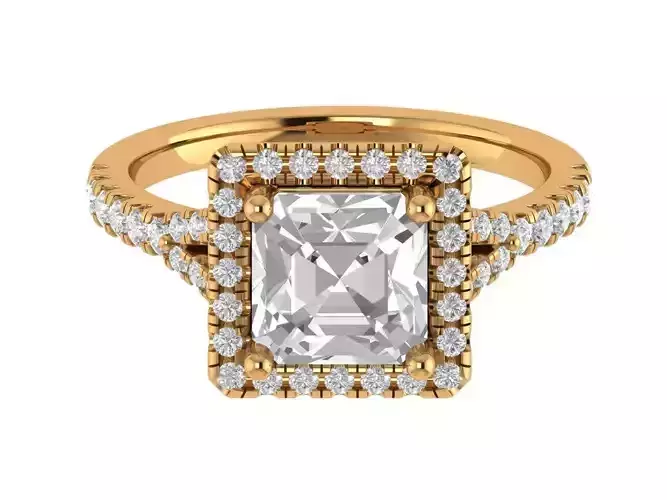 Asscher Engagement Ring