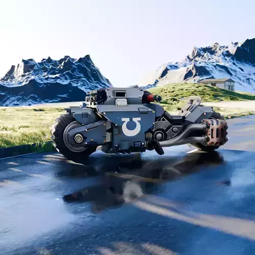 Utramarine Outriderr bike SCIFI warhammer 40K 3D printmodel stl