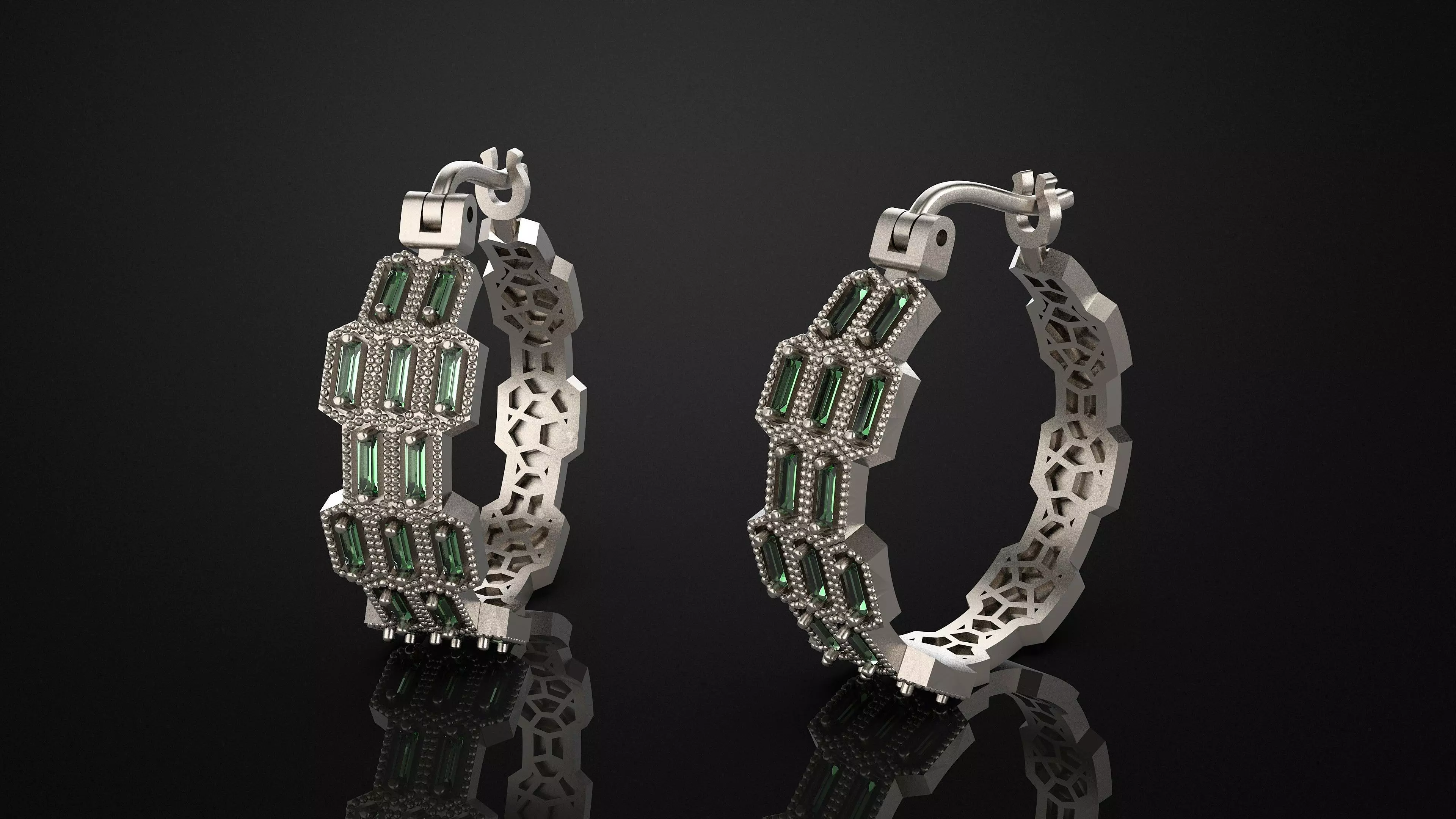 A100-137-earring 3D print model