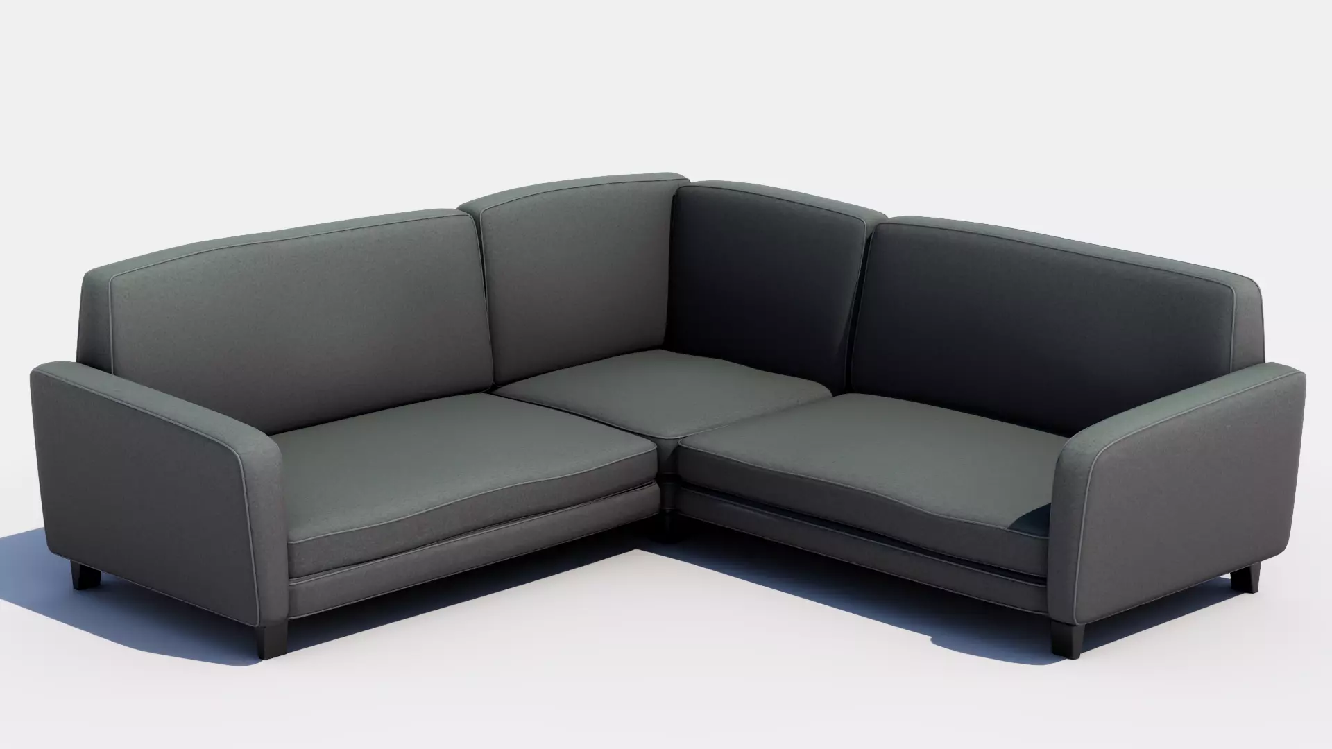 L Sofa Low-poly 3D model_1