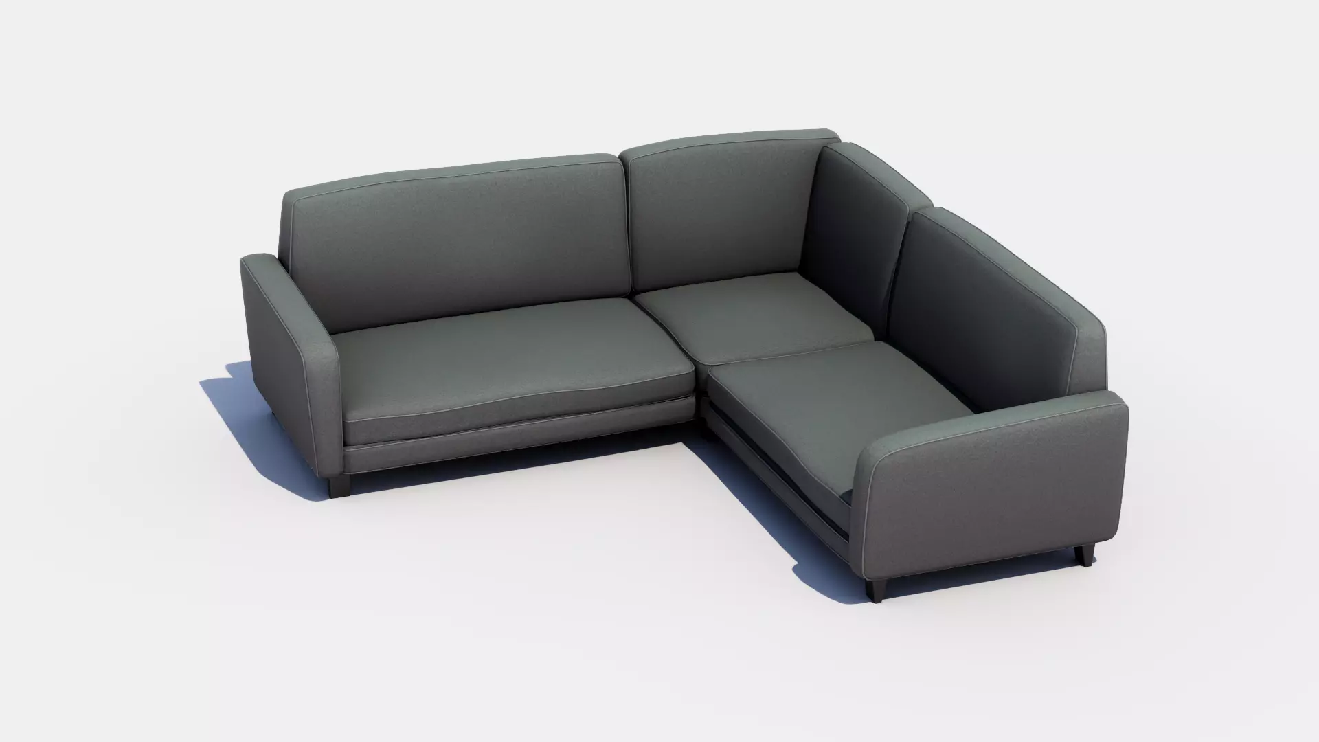 L Sofa Low-poly 3D model_4