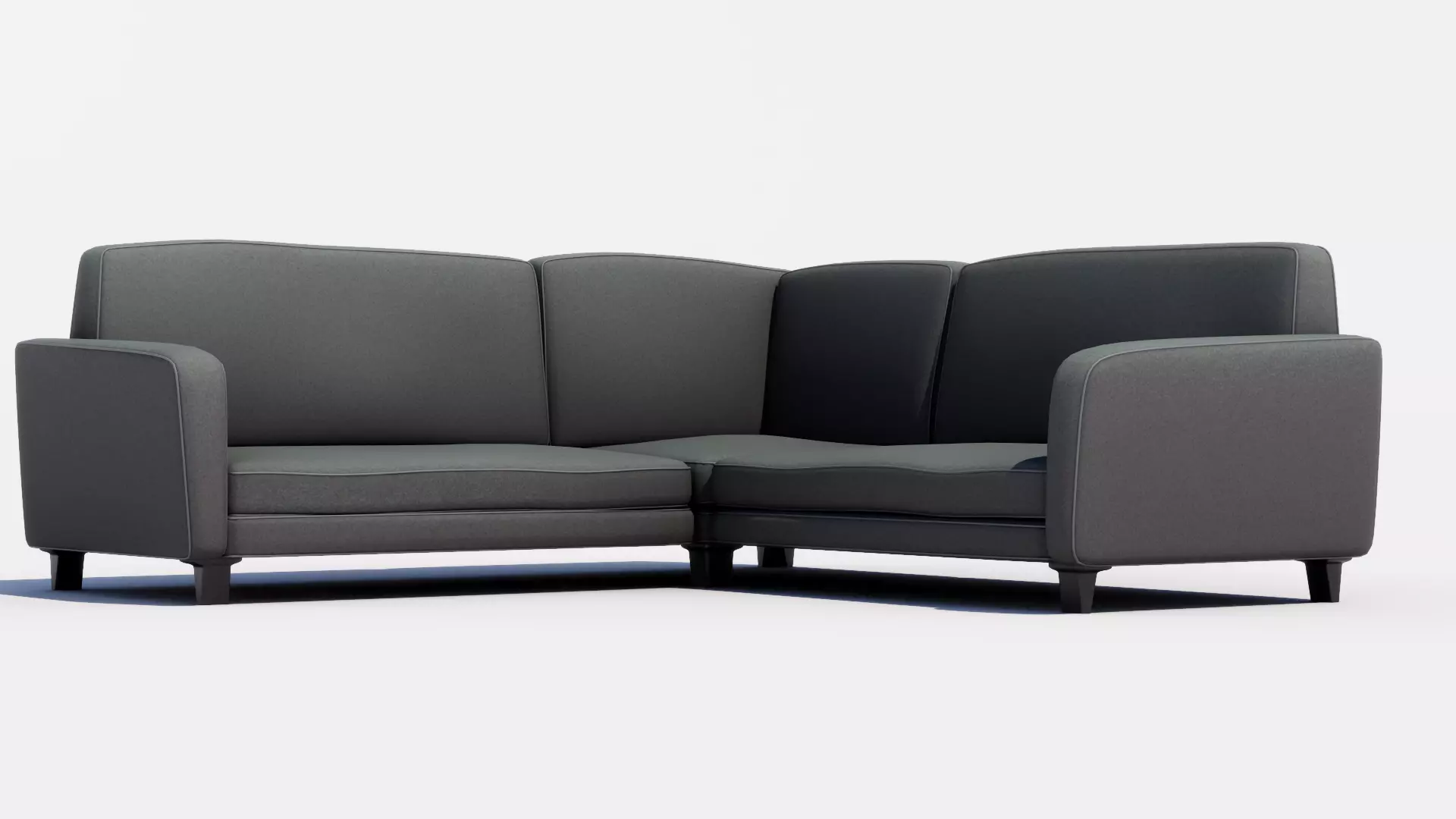 L Sofa Low-poly 3D model_2