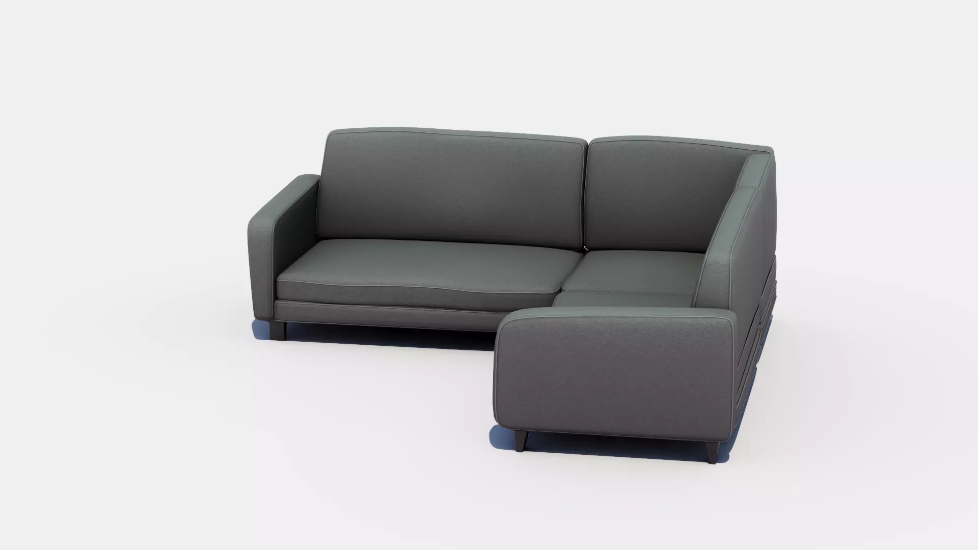 L Sofa Low-poly 3D model_5